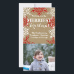Red White Snowflags Weihnachtskunstpapier Feiertagskarte<br><div class="desc">Braunes Papier Hintergrund Druckmuster mit rot-weißen Schneeflocken Formen rund um den Rand dieser lustigen,  verrückten Karte. Fügen Sie Ihren benutzerdefinierten Text hinzu. Das Aussehen der braunen Papiertüte Sack-Typ gerecycelt Texturdruck ist modern und macht Spaß! Beispielbild Fotografie © Storytree Studios,  Stanford,  CA</div>