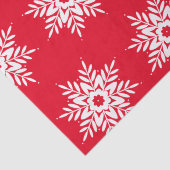 Red White Snowflake Muster Seidenpapier (Detail)