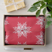 Red White Snowflake Muster Seidenpapier (Geschenk)