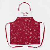 Red White Snowflake Muster Weihnachten Schürze (Vorderseite)