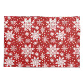 Red & White Snowflake Weihnachten Klassisches Must Kissenbezug (Rückseite)