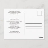 Red White Snowflakes Happy Holidays Weihnachten Postkarte (Rückseite)