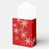 Red White Snowflakes Minimalistisch Weihnachten Geschenkschachtel (Geöffnet)