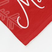 Red White Snowflakes Minimalistischer Weihnachtsna Fleecedecke (Ecke)