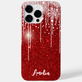 Red White Snowy Driving Snowflake Individuelle Nam Case-Mate iPhone 14 Pro Max Hülle