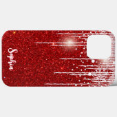 Red White Snowy Driving Snowflake Individuelle Nam Case-Mate iPhone Hülle (Rückseite (Horizontal))