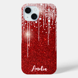 Red White Snowy Driving Snowflake Individuelle Nam Case-Mate iPhone Hülle