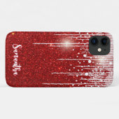 Red White Snowy Driving Snowflake Individuelle Nam Case-Mate iPhone Hülle (Rückseite (Horizontal))