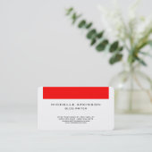 Red White Social Media Blog Writer Internet Web Visitenkarte (Stehend Vorderseite)