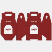 Red White Solid Color Schlicht, Aqiqah Baby Dusche Geschenkschachtel (Ungeklappt)