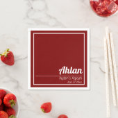 Red White Solid Color Schlicht, Aqiqah Baby Dusche Serviette (Beispiel)