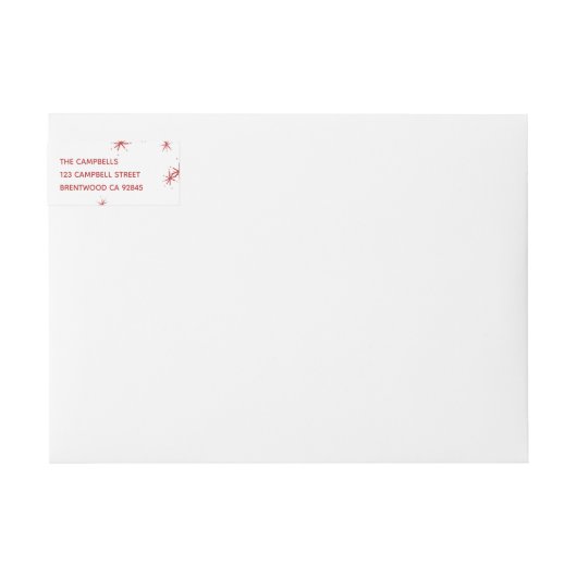 Red & White Sparkle Glaube Urlaub (Vorderseite)