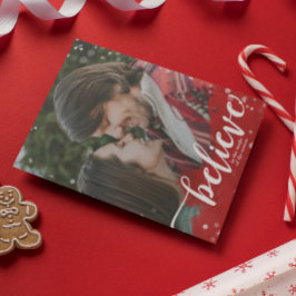 Red & White Sparkle glauben an die magische Weihna Einladung