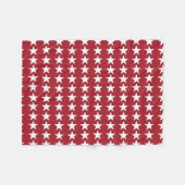 Red & White Star Fleecedecke (Vorderseite (Horizontal))