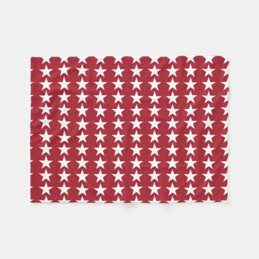 Red & White Star Fleecedecke (Vorderseite (Horizontal))