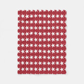 Red & White Star Fleecedecke (Vorderseite)