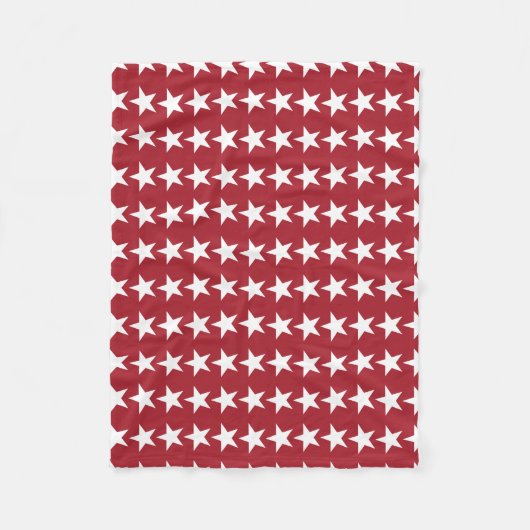 Red & White Star Fleecedecke (Vorderseite)