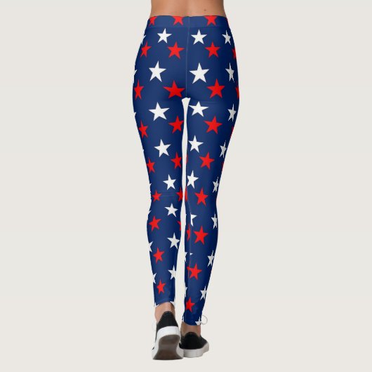Red White Stars Leggings (Rückseite)