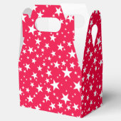 Red White Stars Weihnachten Elegantes Template Geschenkschachtel (Geöffnet)