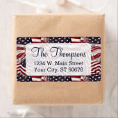 Red White Strip Rücksendeadresse (Insitu)