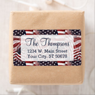 Red White Strip Rücksendeadresse