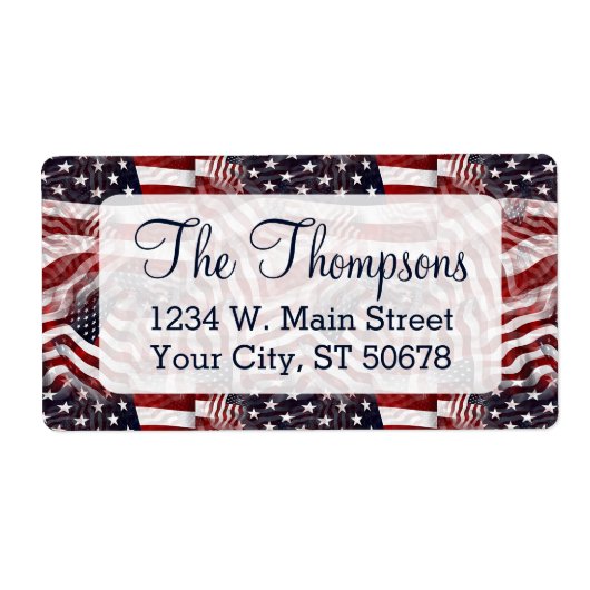 Red White Strip Rücksendeadresse (Vorne)