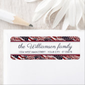 Red White Strip Rücksendeadresse (Insitu)