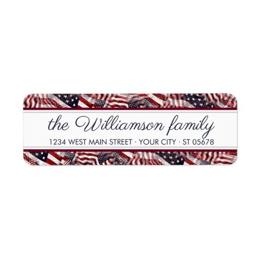 Red White Strip Rücksendeadresse (Vorne)