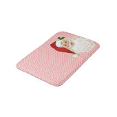 Red White Strip Santa Claus Bath Mat Badematte (Schrägansicht)