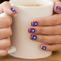 Red White Strip Stars Patriotic
