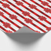 Red White Strip Weihnachtsmann Geschenkpapier (Ecke)