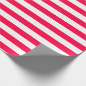Red White Stripe Klassisches Weihnachtsgeschenk Tr Geschenkpapier (Ecke)