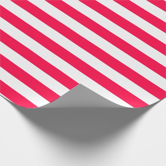 Red White Stripe Klassisches Weihnachtsgeschenk Tr Geschenkpapier (Ecke)