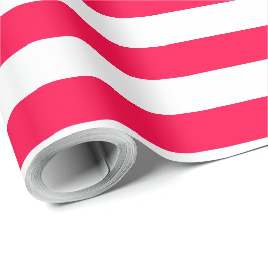 Red White Stripe Klassisches Weihnachtsgeschenk Tr Geschenkpapier (Rolleneckpunkt)
