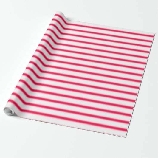 Red White Striped Classic Weihnachten Nostalgisch Geschenkpapier (Ungerollt)