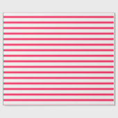 Red White Striped Classic Weihnachten Nostalgisch Geschenkpapier (Flach)