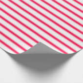 Red White Striped Classic Weihnachten Nostalgisch Geschenkpapier (Ecke)