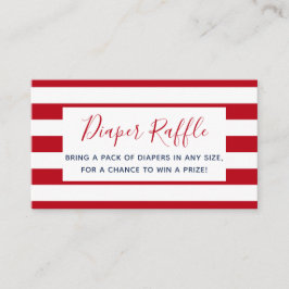 Red White Stripes Baby Duschdusche Windelwanne Raf Begleitkarte