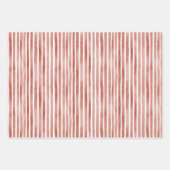 Red White Stripes Christmas Geschenkpapier Set (Vorderseite)