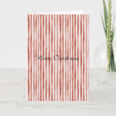 Red White Stripes Christmas Karte (Vorderseite)