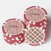Red White Stripes Christmas Pokerchips (Stapel)