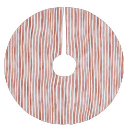 Red White Stripes Christmas Polyester Weihnachtsbaumdecke