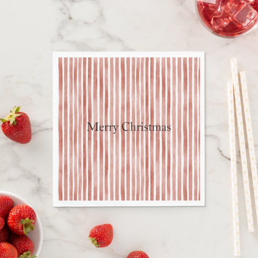 Red White Stripes Christmas Serviette (Beispiel)