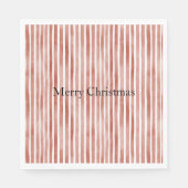 Red White Stripes Christmas Serviette (Vorderseite)
