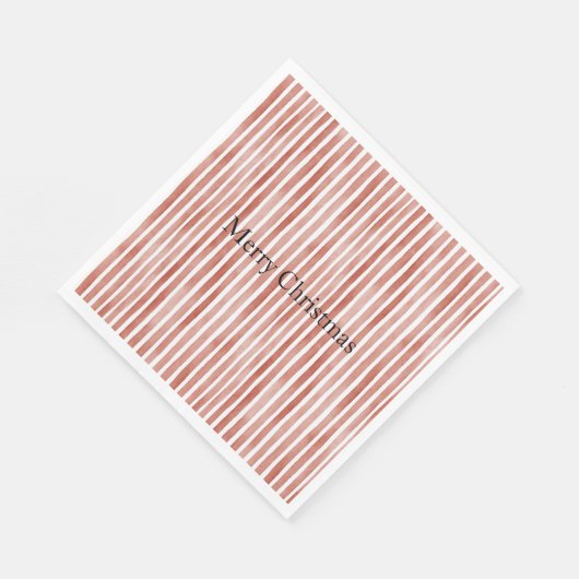 Red White Stripes Christmas Serviette (Ecke)