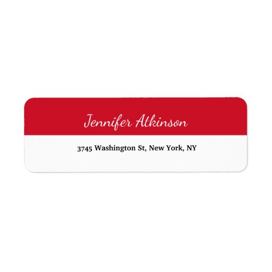 Red White Stripes Creative Script Schlicht Einfach (Vorne)