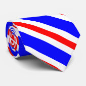 Red White Stripes Necktie Krawatte (Gerollt)