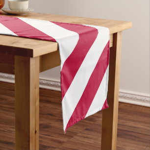 Red White Stripes Patriotic Wide Long Table Runner Großer Tischläufer