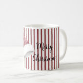 Red White Stripes Santa Hat Christmas Kaffeetasse (VorderseiteRechts)