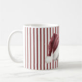 Red White Stripes Santa Hat Christmas Kaffeetasse (Links)
